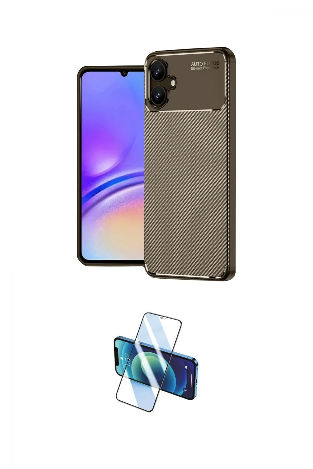 ieg™ Galaxy A06 Kılıf Eksen Form Prime - Siyah 3D Antistatik Seramik Nano Ekran Koruyucu