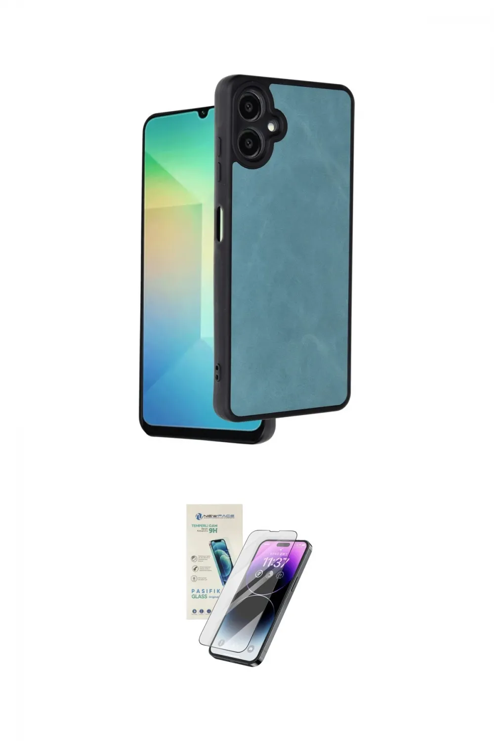 ieg™ Galaxy A06 Kılıf Kıvılcım Işık Serisi - Şeffaf Pasifik Cam Ekran Koruyucu