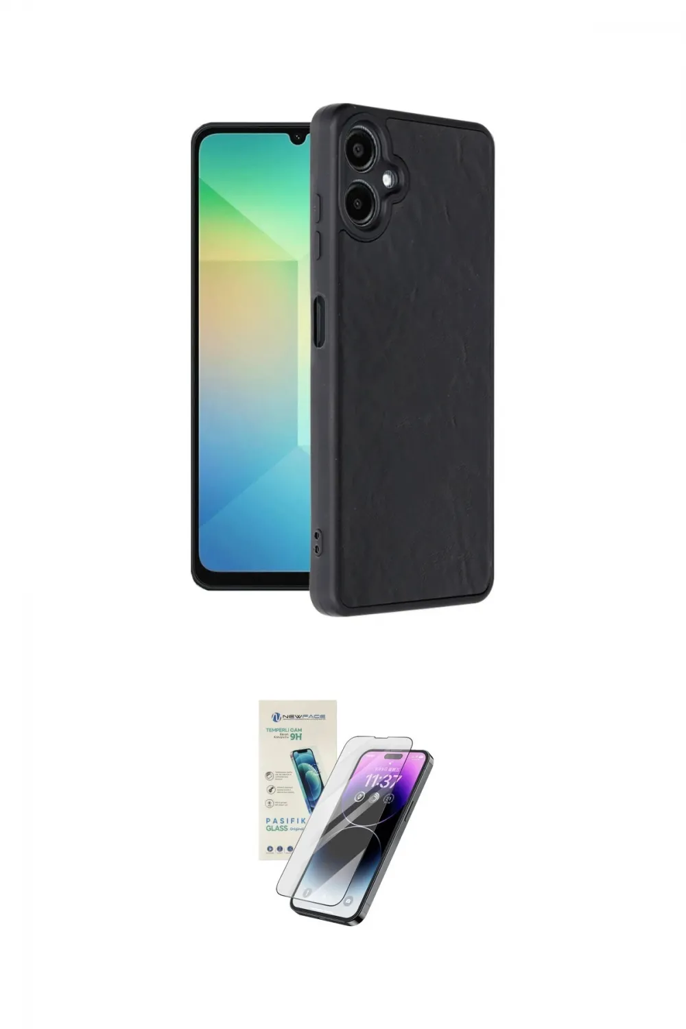 ieg™ Galaxy A06 Kılıf Kıvılcım Işık Serisi - Şeffaf Pasifik Cam Ekran Koruyucu