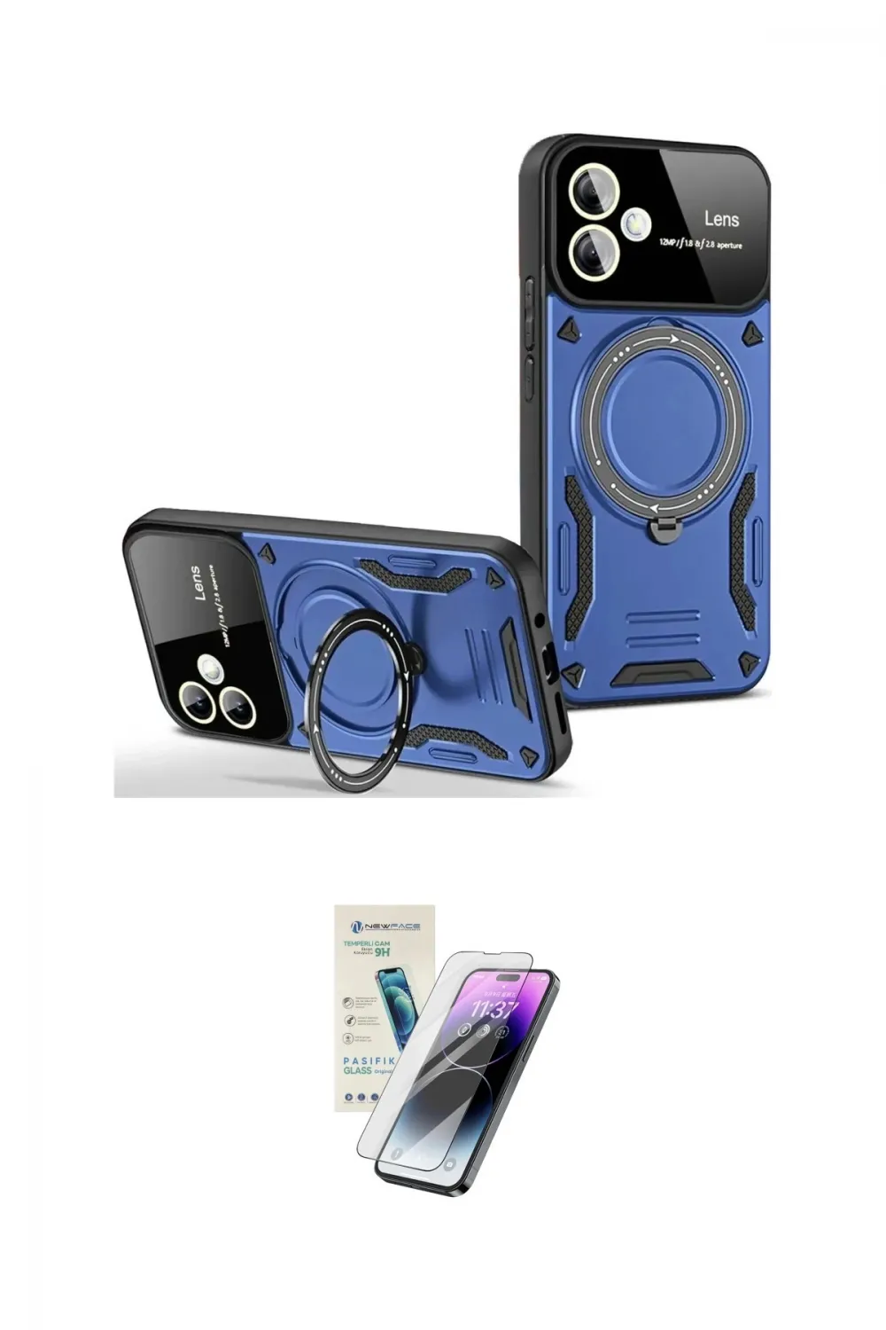 ieg™ Galaxy A06 Kılıf Kıvılcım Modern Serisi - Şeffaf Pasifik Cam Ekran Koruyucu