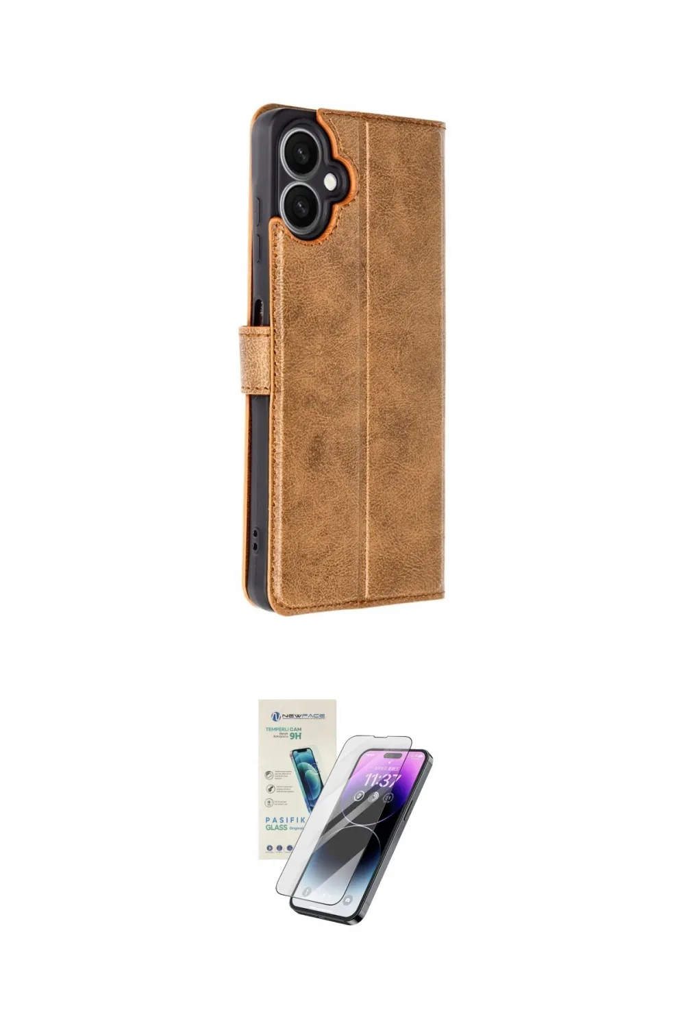ieg™ Galaxy A06 Kılıf Siluet Işık Serisi - Şeffaf Pasifik Cam Ekran Koruyucu