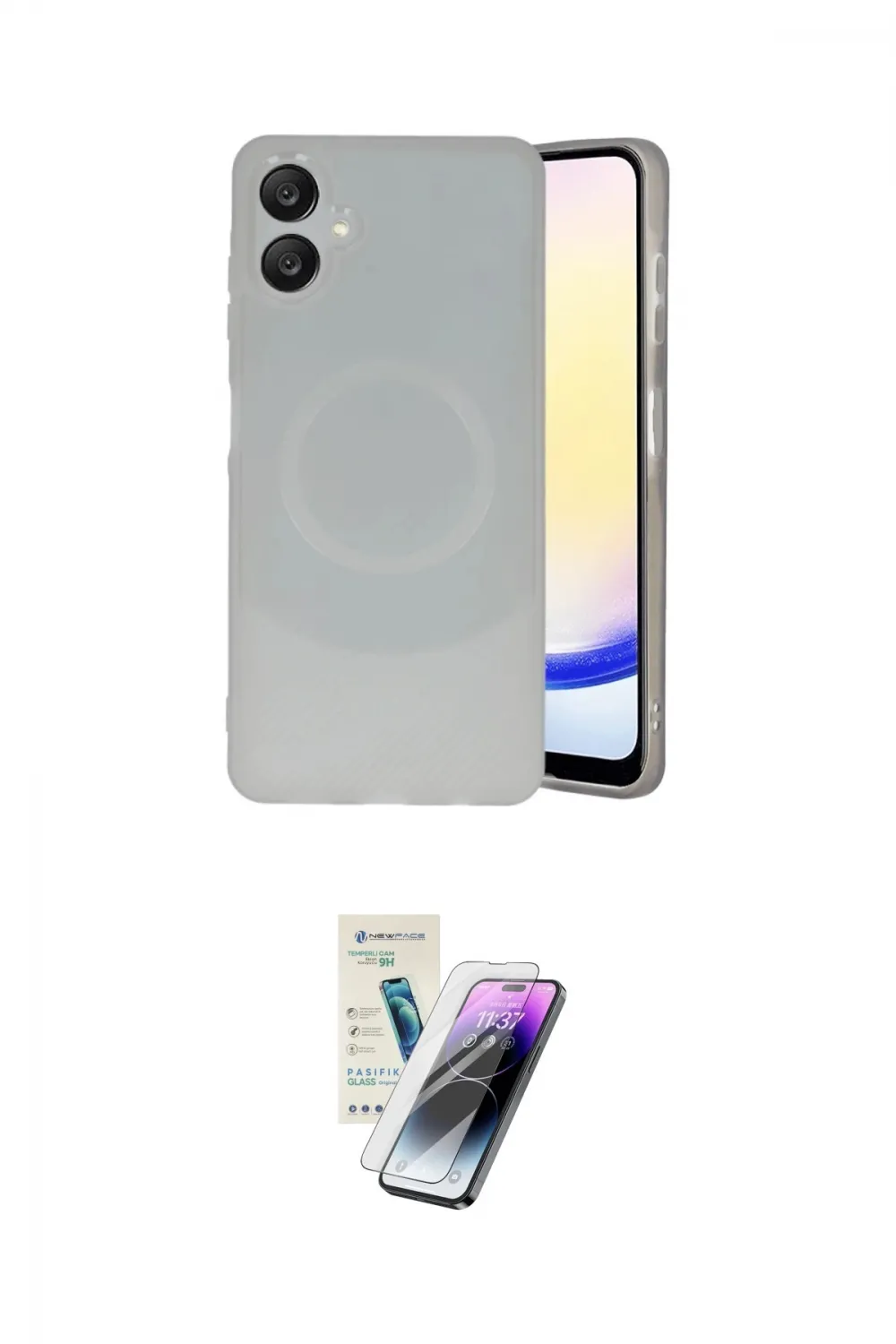 ieg™ Galaxy A06 Kılıf Ufuk Serisi - Şeffaf Pasifik Cam Ekran Koruyucu