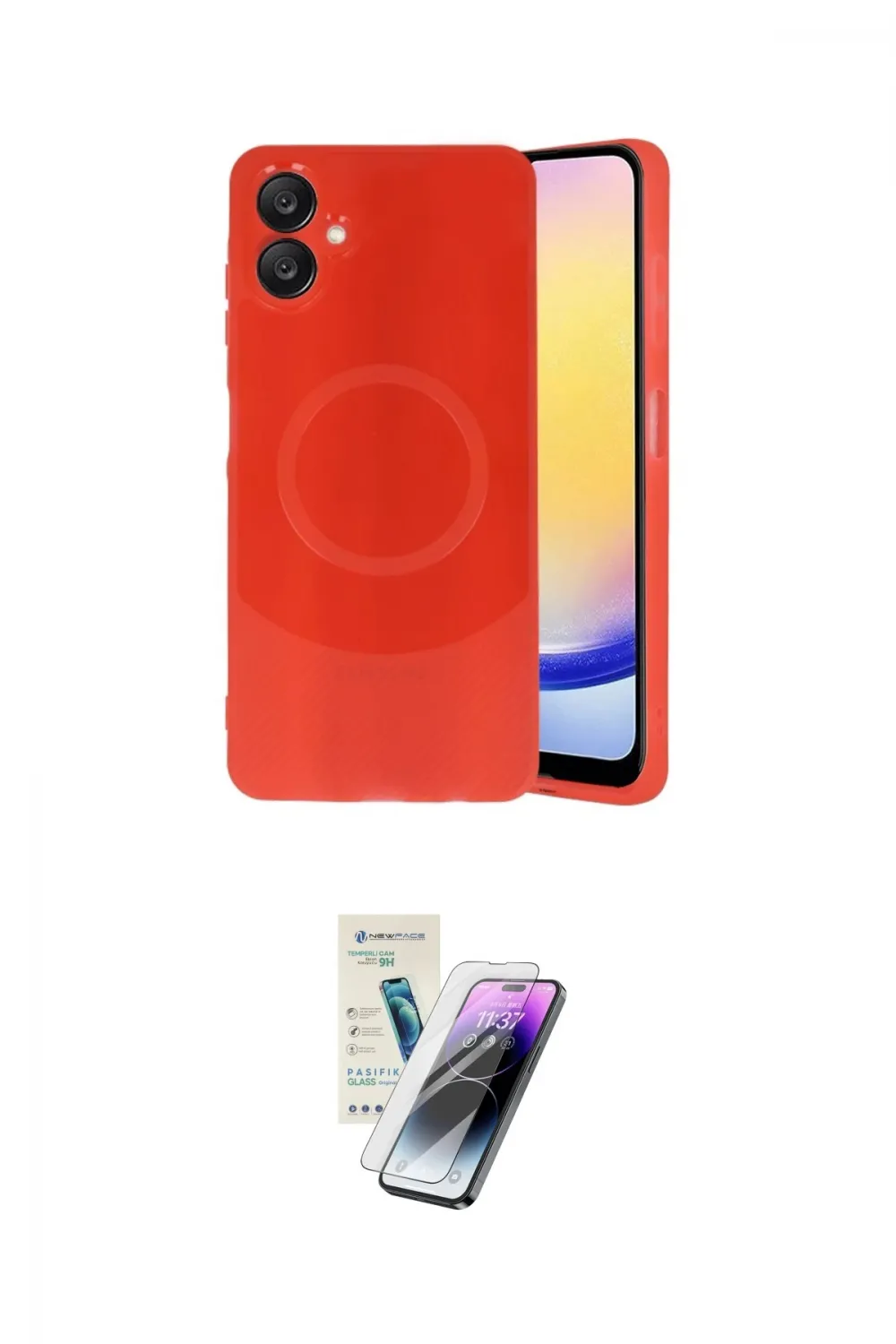 ieg™ Galaxy A06 Kılıf Ufuk Serisi - Şeffaf Pasifik Cam Ekran Koruyucu