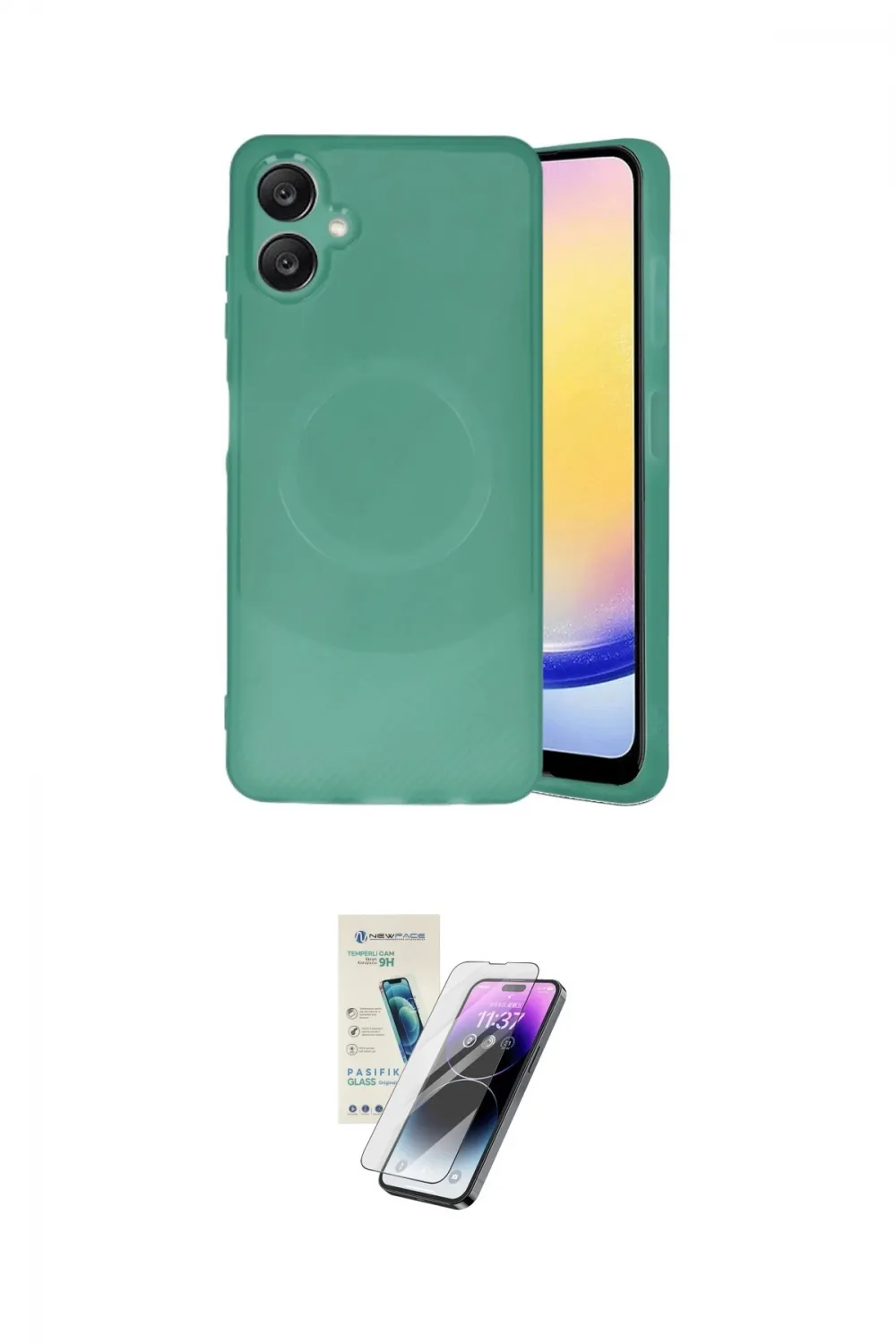 ieg™ Galaxy A06 Kılıf Ufuk Serisi - Şeffaf Pasifik Cam Ekran Koruyucu