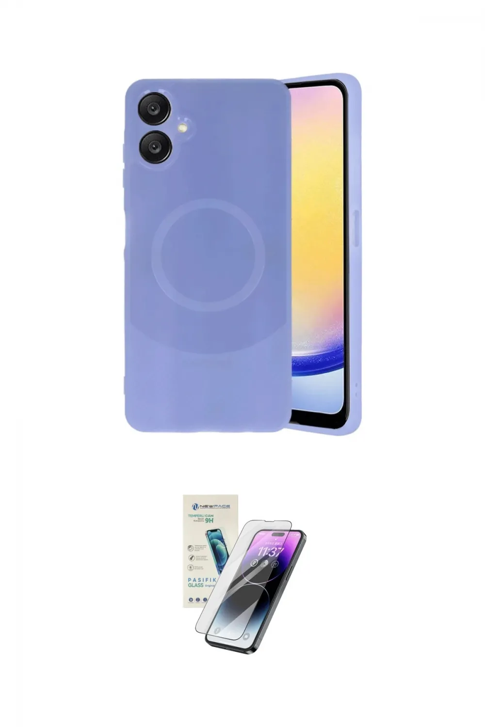 ieg™ Galaxy A06 Kılıf Ufuk Serisi - Şeffaf Pasifik Cam Ekran Koruyucu