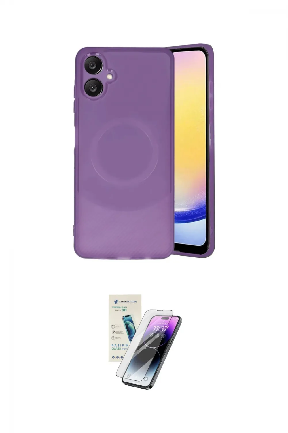 ieg™ Galaxy A06 Kılıf Ufuk Serisi - Şeffaf Pasifik Cam Ekran Koruyucu