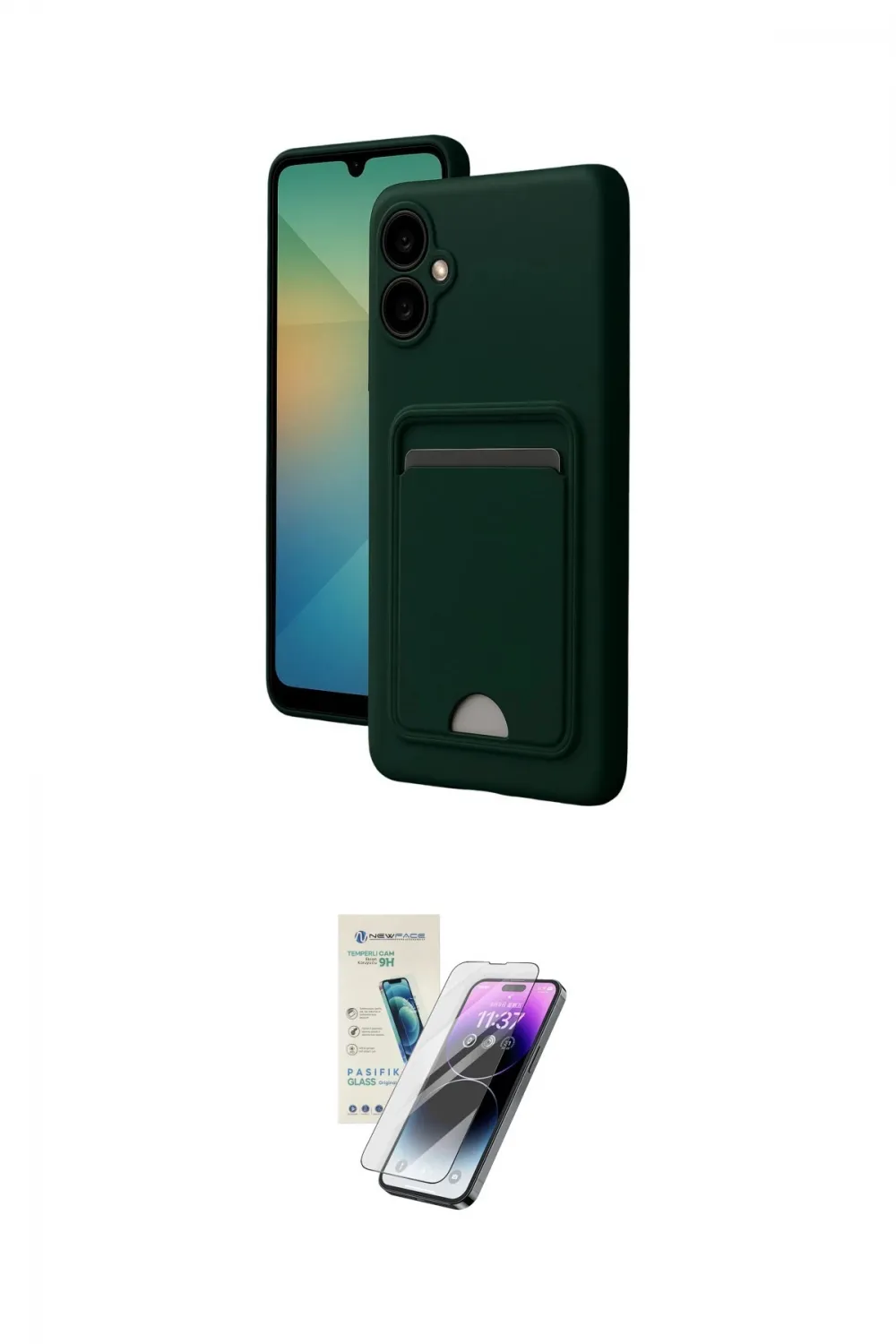 ieg™ Galaxy A06 Kılıf Vadi Çizgi Prime - Şeffaf Pasifik Cam Ekran Koruyucu