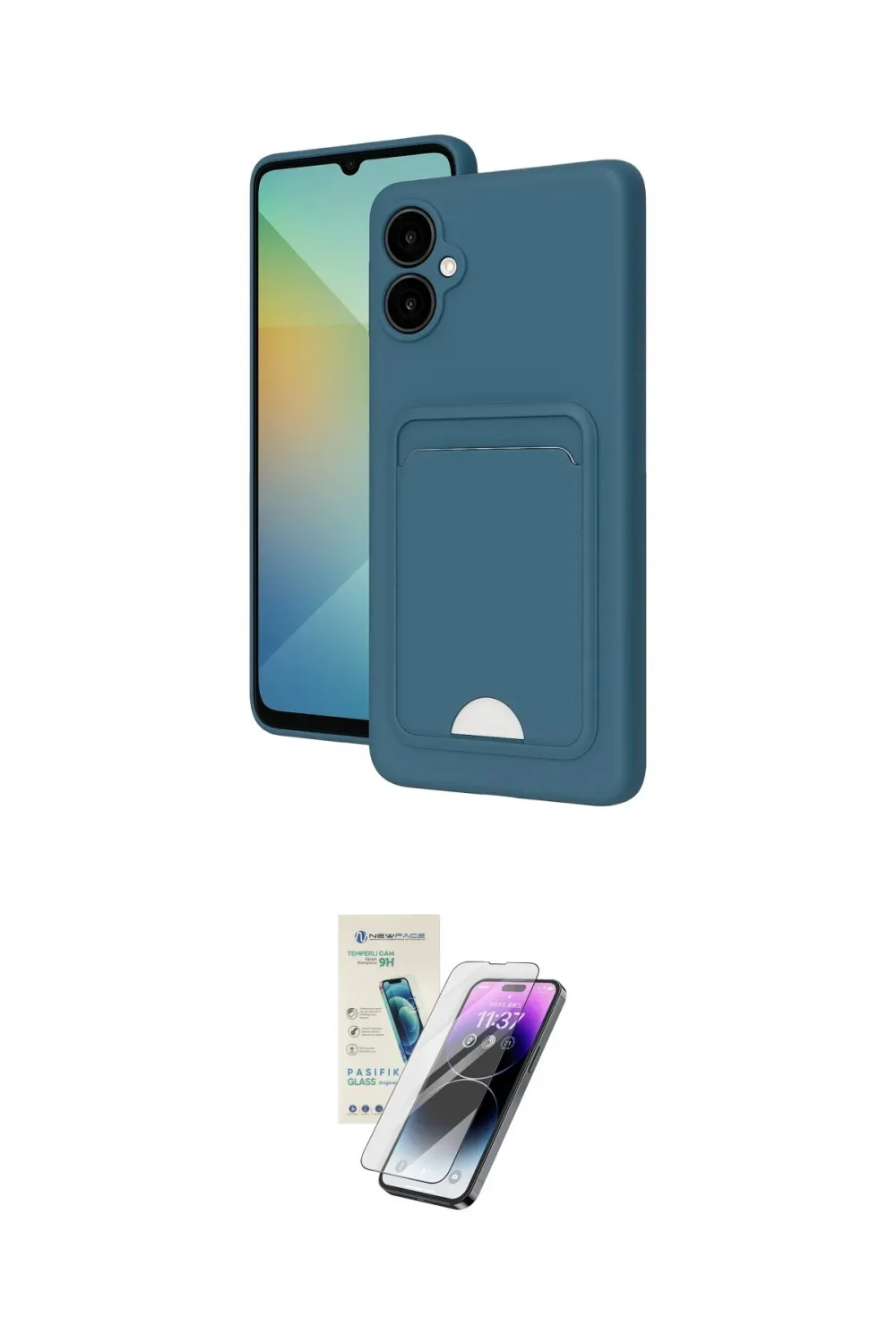 ieg™ Galaxy A06 Kılıf Vadi Çizgi Prime - Şeffaf Pasifik Cam Ekran Koruyucu