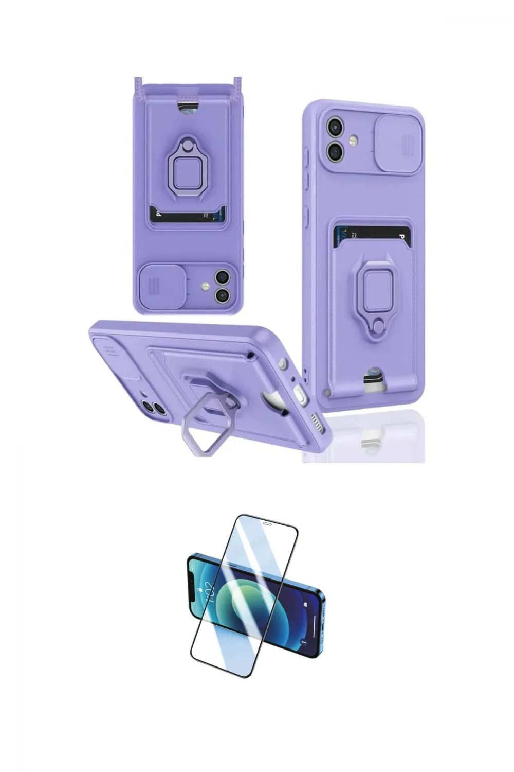 ieg™ Galaxy A06 Kılıf Vadi Form Prime - Siyah 3D Antistatik Cam Ekran Koruyucu