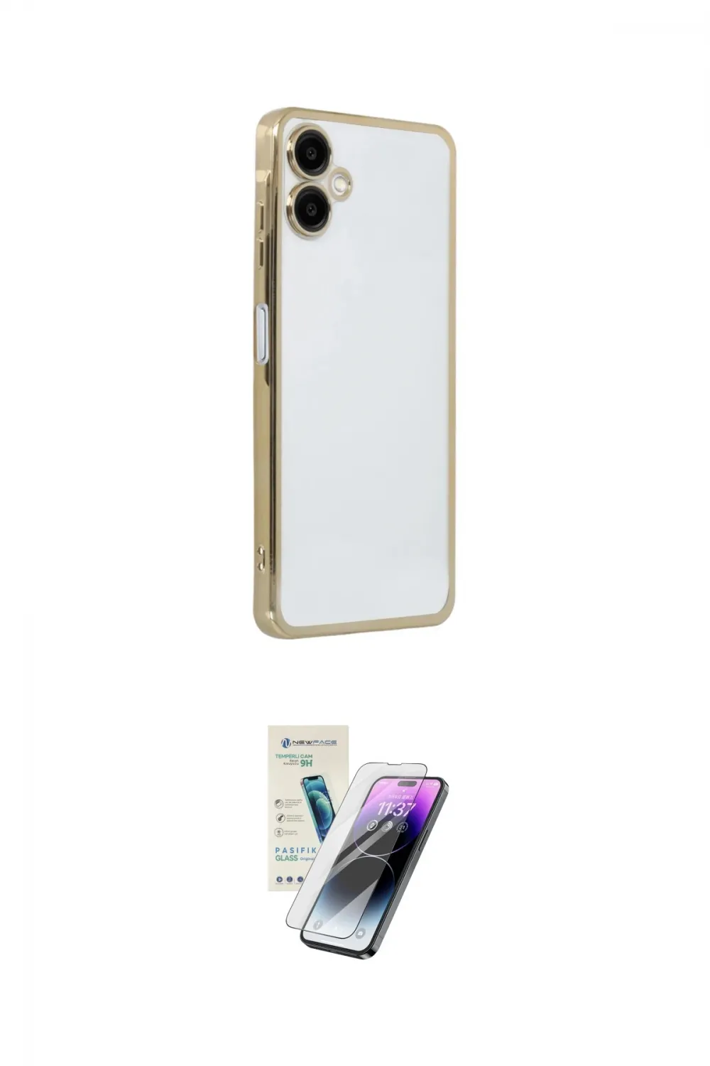 ieg™ Galaxy A06 Kılıf Vadi Minimal - Şeffaf Pasifik Cam Ekran Koruyucu