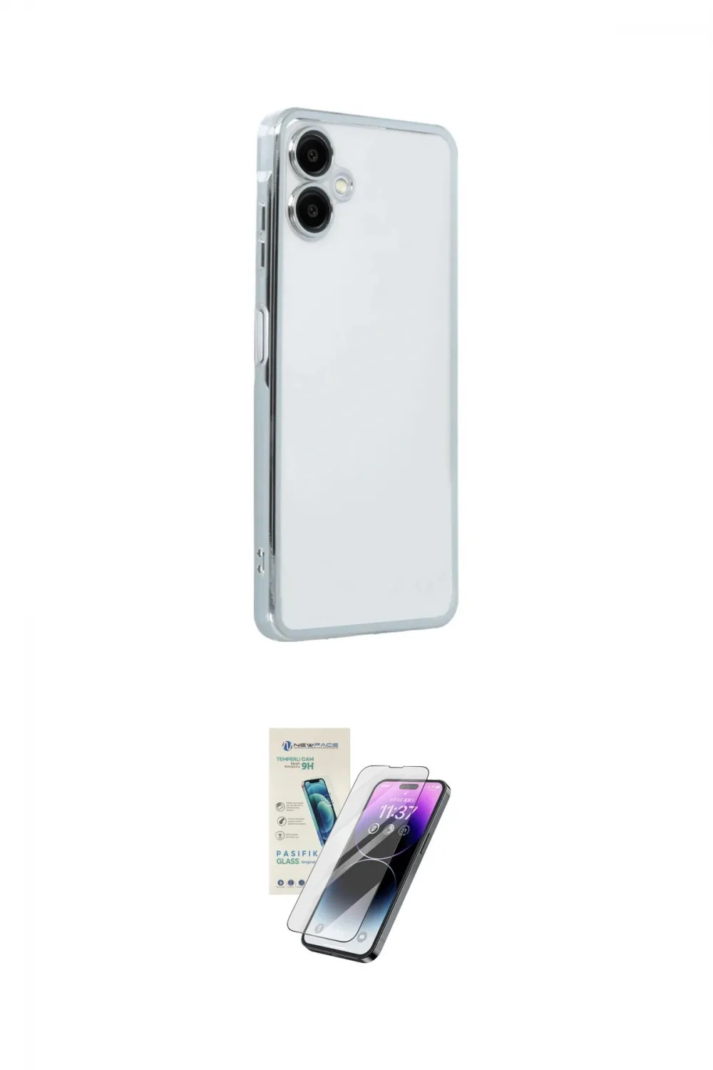 ieg™ Galaxy A06 Kılıf Vadi Minimal - Şeffaf Pasifik Cam Ekran Koruyucu