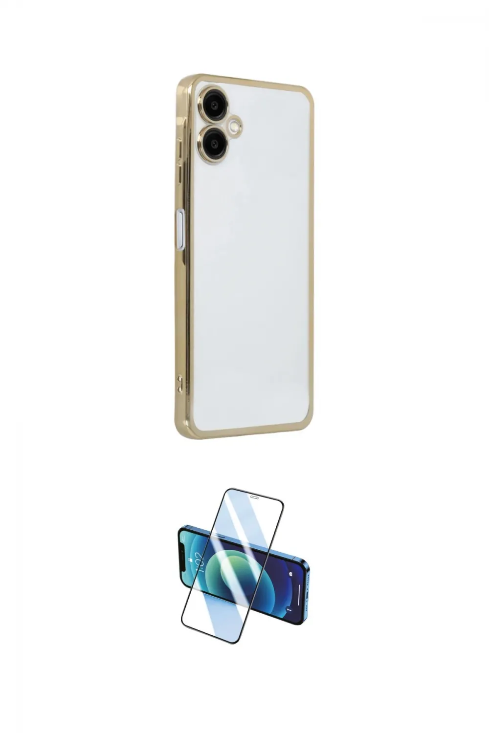 ieg™ Galaxy A06 Kılıf Vadi Minimal - Siyah 3D Antistatik Cam Ekran Koruyucu