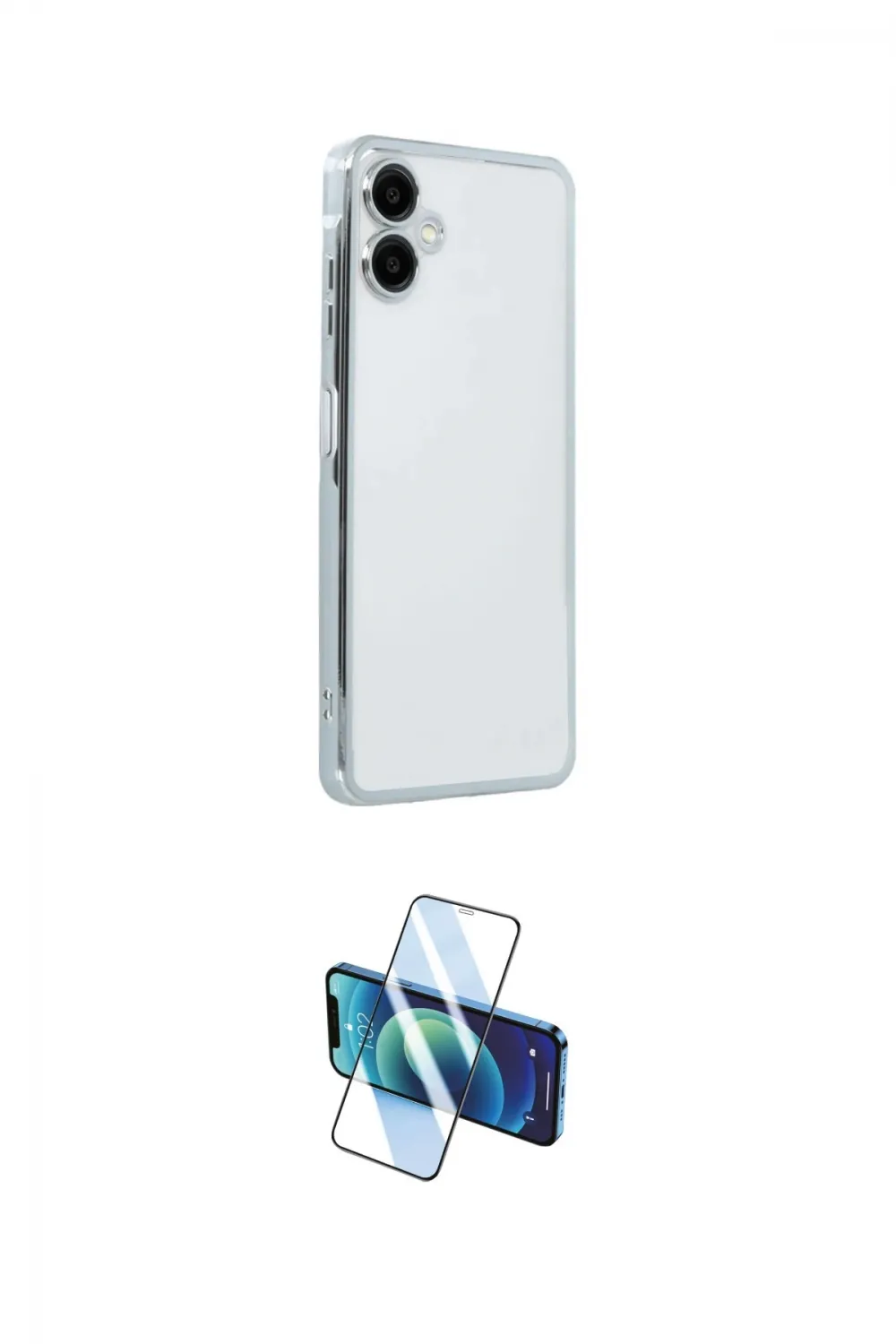 ieg™ Galaxy A06 Kılıf Vadi Minimal - Siyah 3D Antistatik Cam Ekran Koruyucu