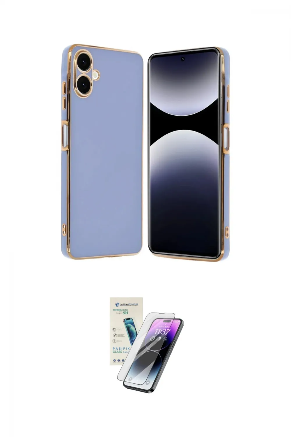 ieg™ Galaxy A06 Kılıf Yankı Serisi - Şeffaf Pasifik Cam Ekran Koruyucu