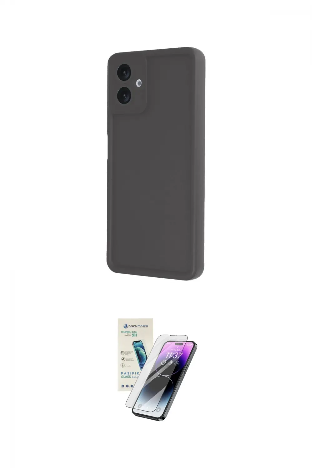 ieg™ Galaxy A06 Kılıf Yankı Yansıma Özel Seri - Şeffaf Pasifik Cam Ekran Koruyucu