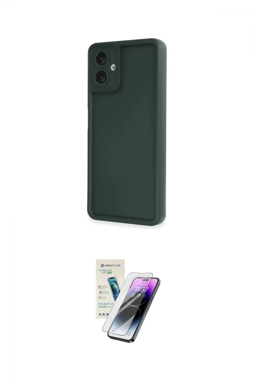 ieg™ Galaxy A06 Kılıf Yankı Yansıma Özel Seri - Şeffaf Pasifik Cam Ekran Koruyucu