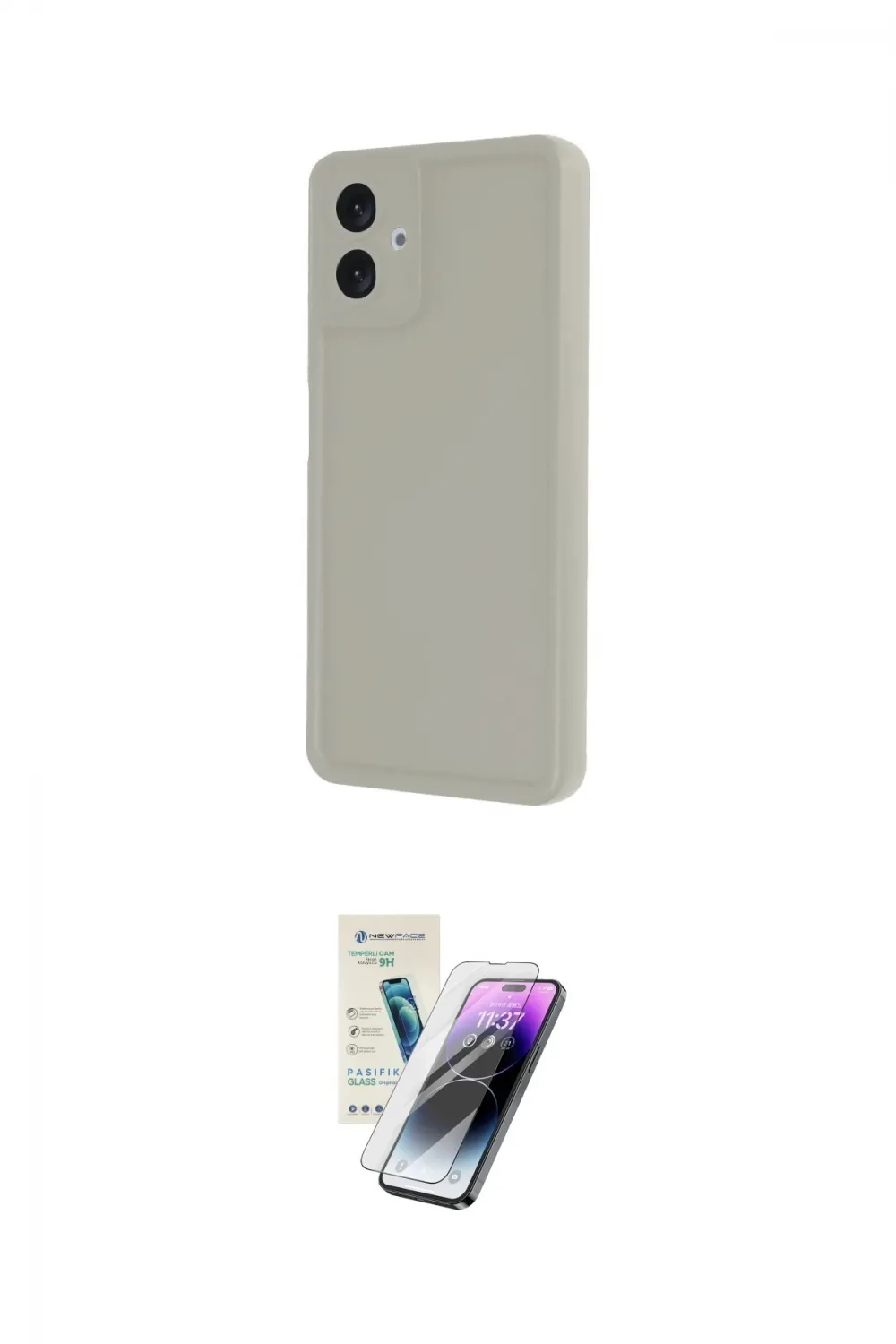 ieg™ Galaxy A06 Kılıf Yankı Yansıma Özel Seri - Şeffaf Pasifik Cam Ekran Koruyucu
