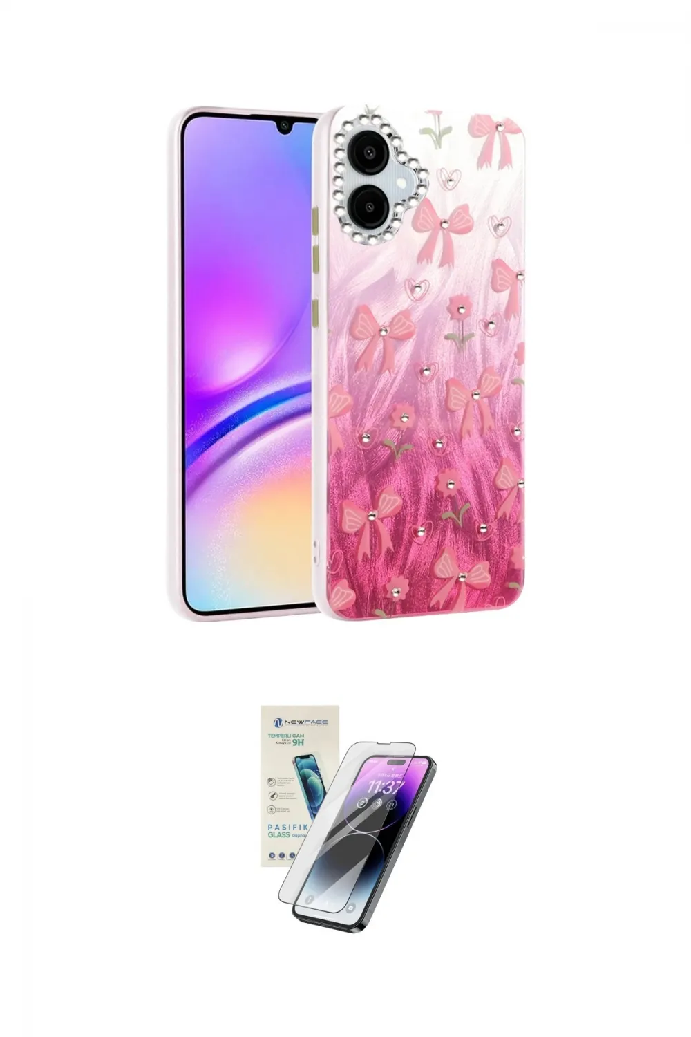 ieg™ Galaxy A06 Kılıf Zirve Modern Prime - Şeffaf Pasifik Cam Ekran Koruyucu