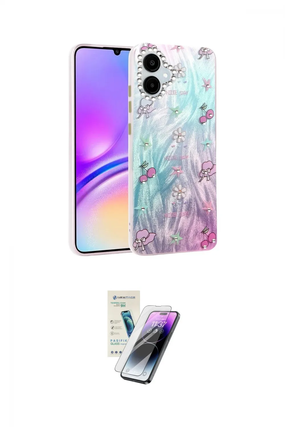 ieg™ Galaxy A06 Kılıf Zirve Modern Prime - Şeffaf Pasifik Cam Ekran Koruyucu