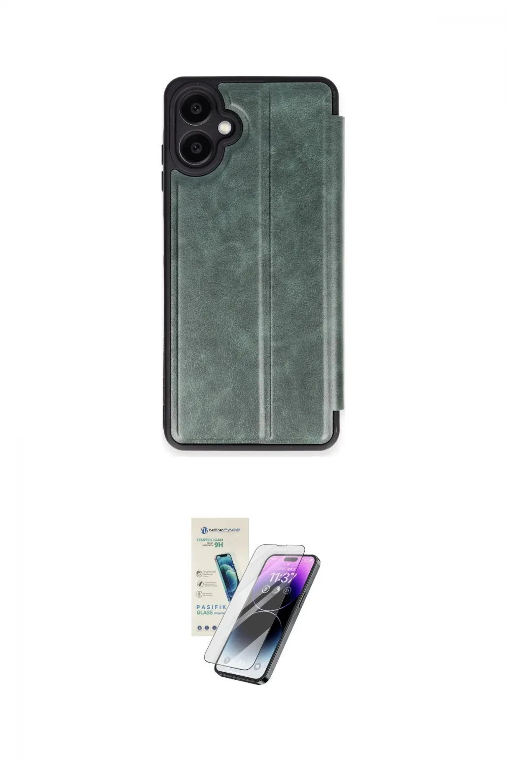ieg™ Galaxy A06 Kılıf Zirve Yansıma Serisi - Şeffaf Pasifik Cam Ekran Koruyucu