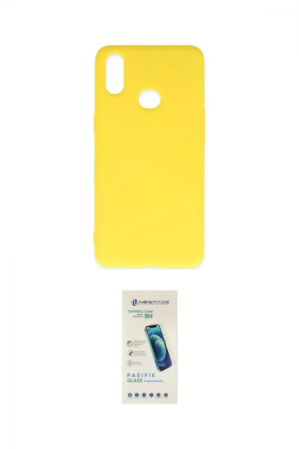 ieg™ Galaxy A10S Kılıf Ahenk Serisi - Şeffaf Pasifik Cam Ekran Koruyucu