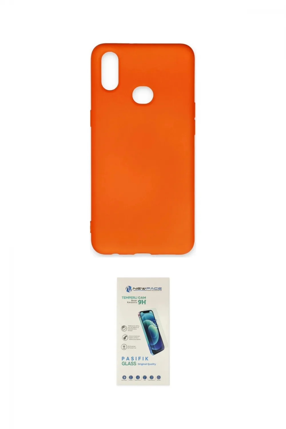 ieg™ Galaxy A10S Kılıf Ahenk Serisi - Şeffaf Pasifik Cam Ekran Koruyucu