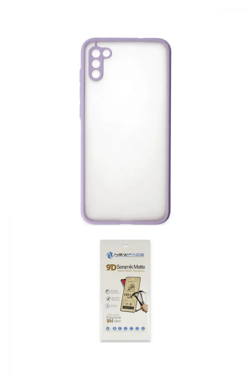 ieg™ Galaxy A11 Kılıf Ahenk Çizgi Serisi - Siyah Mat Seramik Nano Ekran Koruyucu