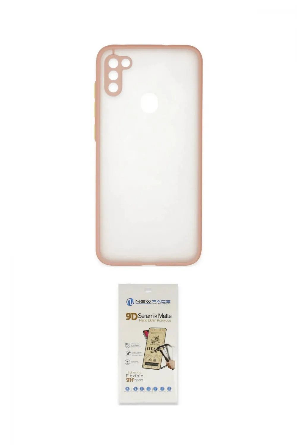 ieg™ Galaxy A11 Kılıf Ahenk Çizgi Serisi - Siyah Mat Seramik Nano Ekran Koruyucu