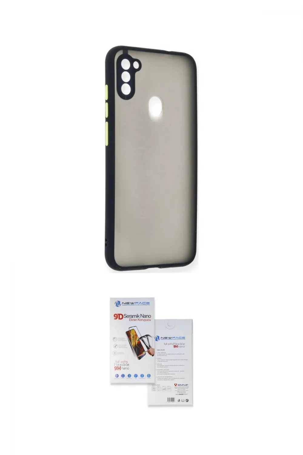 ieg™ Galaxy A11 Kılıf Ahenk Çizgi Serisi - Siyah Seramik Nano Ekran Koruyucu