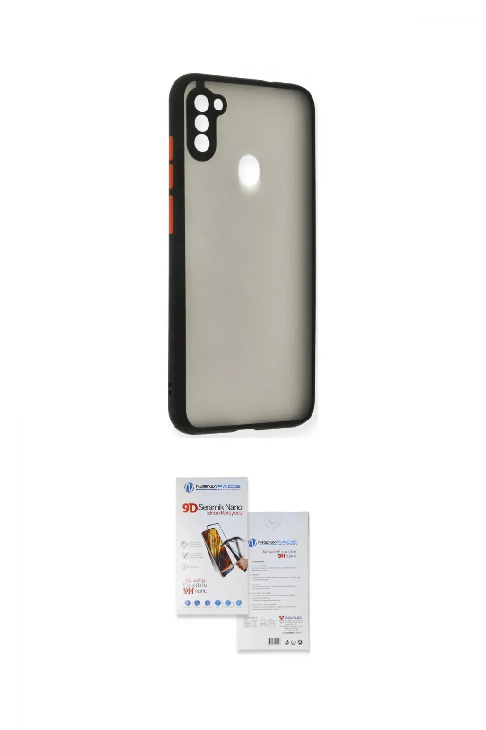 ieg™ Galaxy A11 Kılıf Ahenk Çizgi Serisi - Siyah Seramik Nano Ekran Koruyucu
