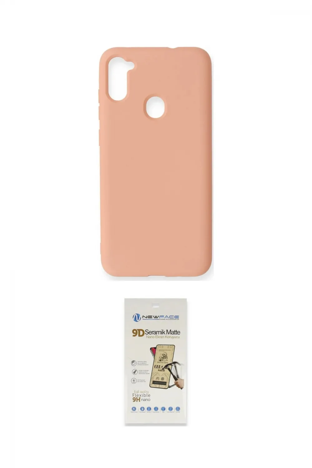 ieg™ Galaxy A11 Kılıf Ahenk Serisi - Siyah Mat Seramik Nano Ekran Koruyucu