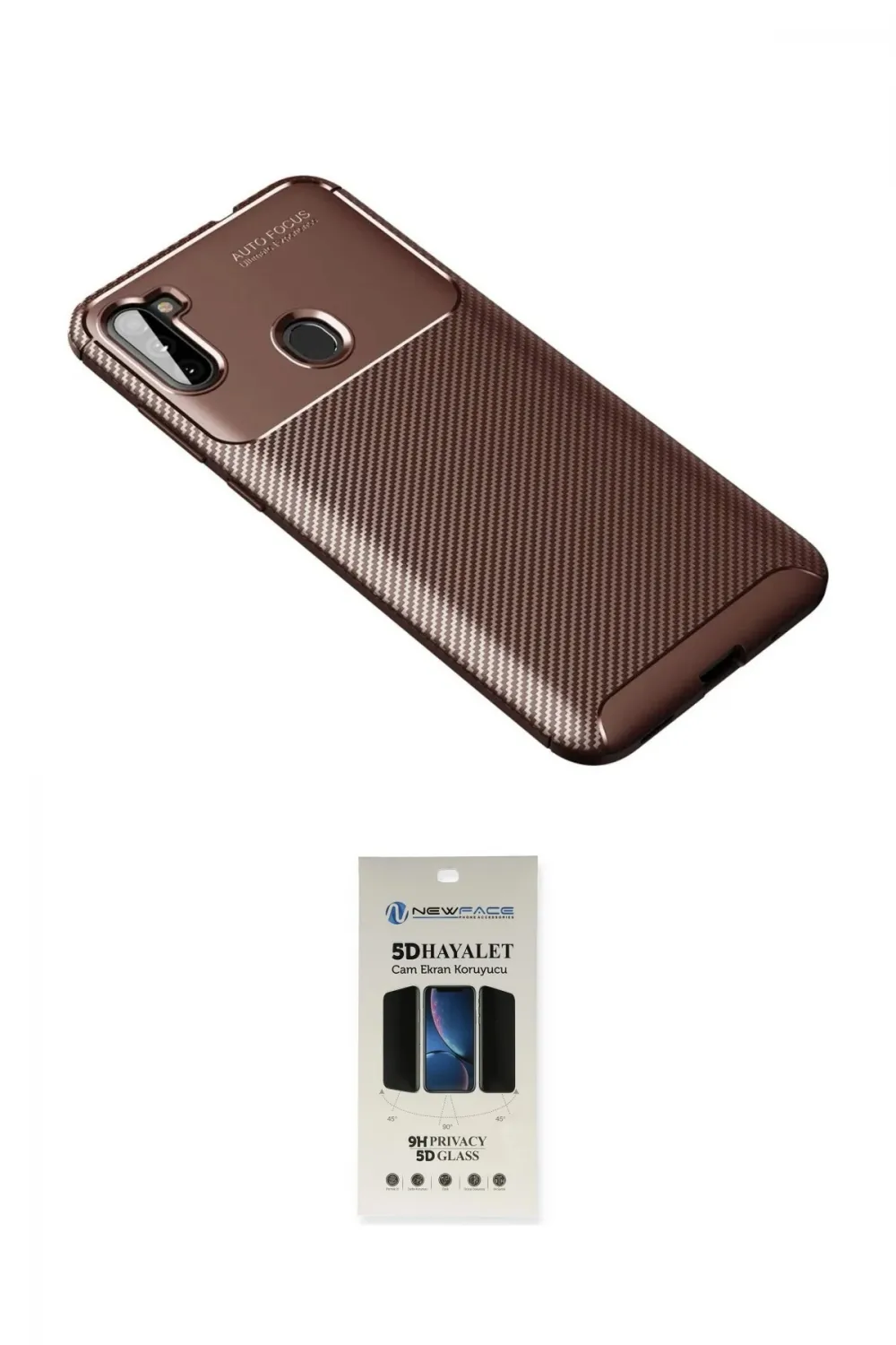 ieg™ Galaxy A11 Kılıf Eksen Form Prime - Siyah 5D Hayalet Cam Ekran Koruyucu