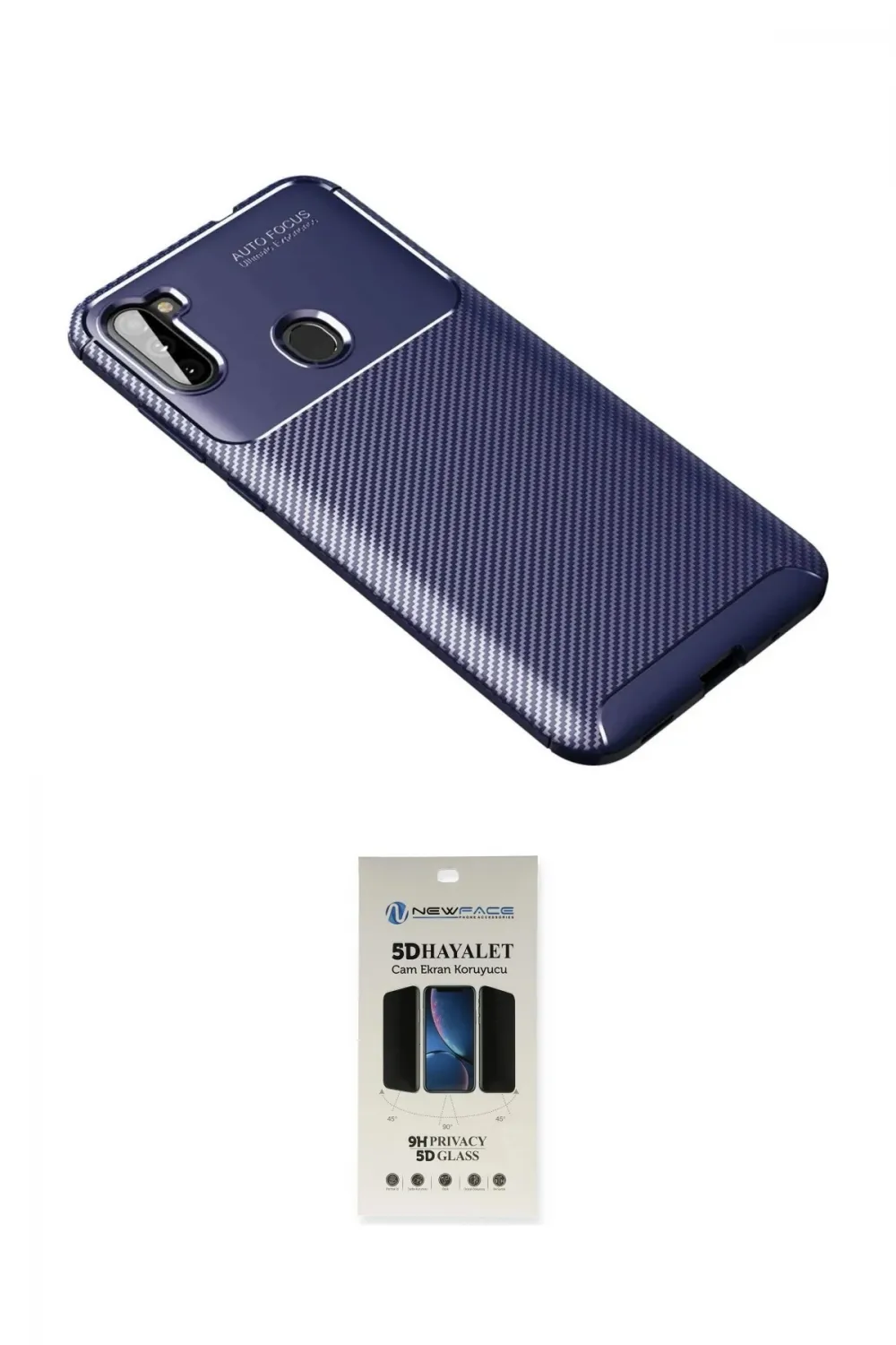 ieg™ Galaxy A11 Kılıf Eksen Form Prime - Siyah 5D Hayalet Cam Ekran Koruyucu