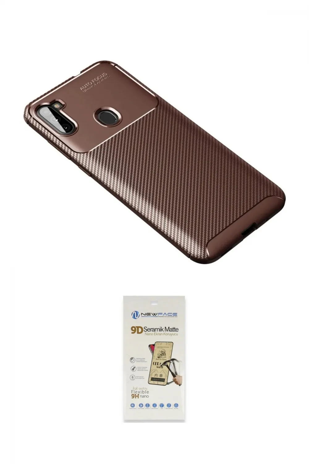 ieg™ Galaxy A11 Kılıf Eksen Form Prime - Siyah Mat Seramik Nano Ekran Koruyucu