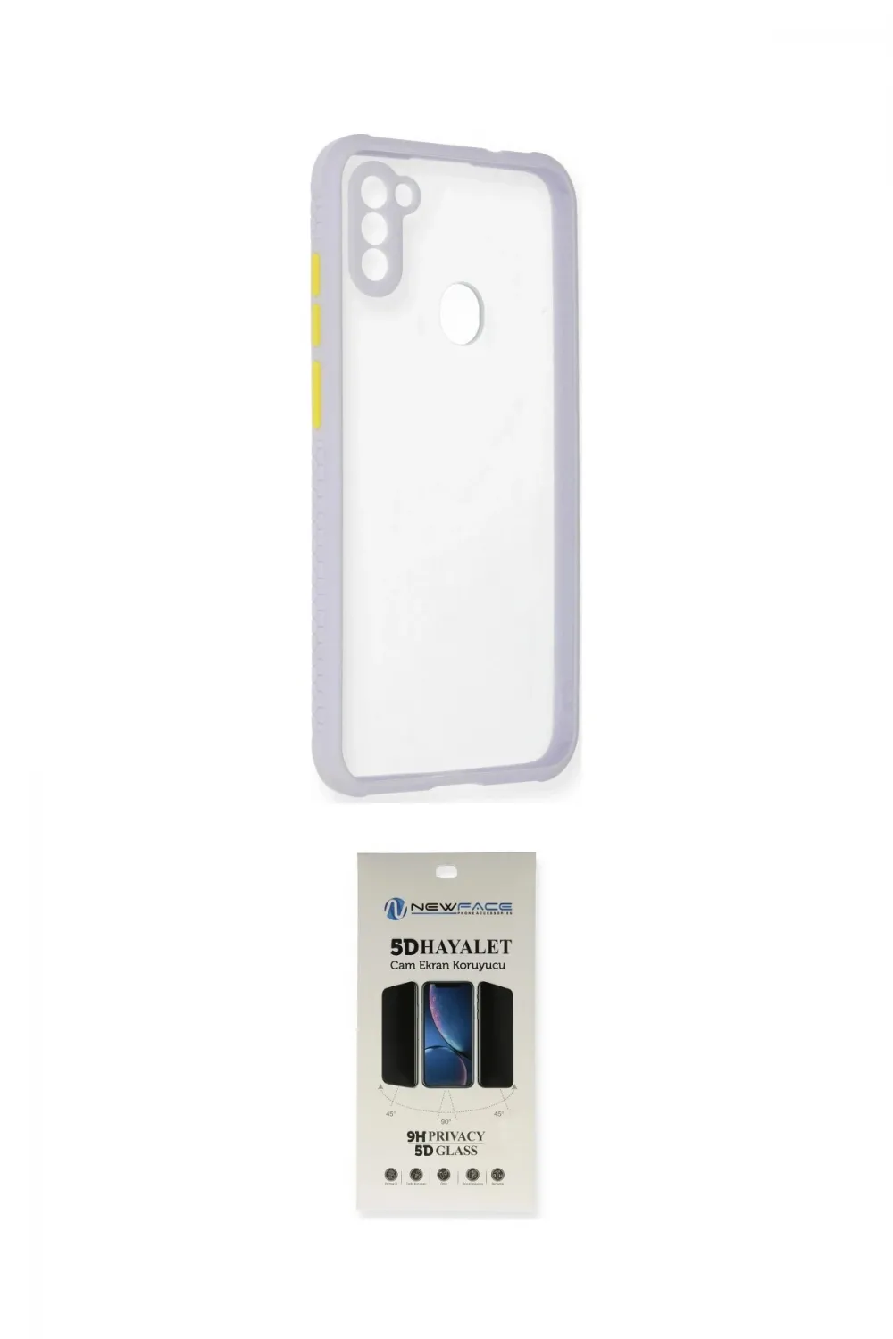 ieg™ Galaxy A11 Kılıf Nova Asil Özel Seri - Siyah 5D Hayalet Cam Ekran Koruyucu