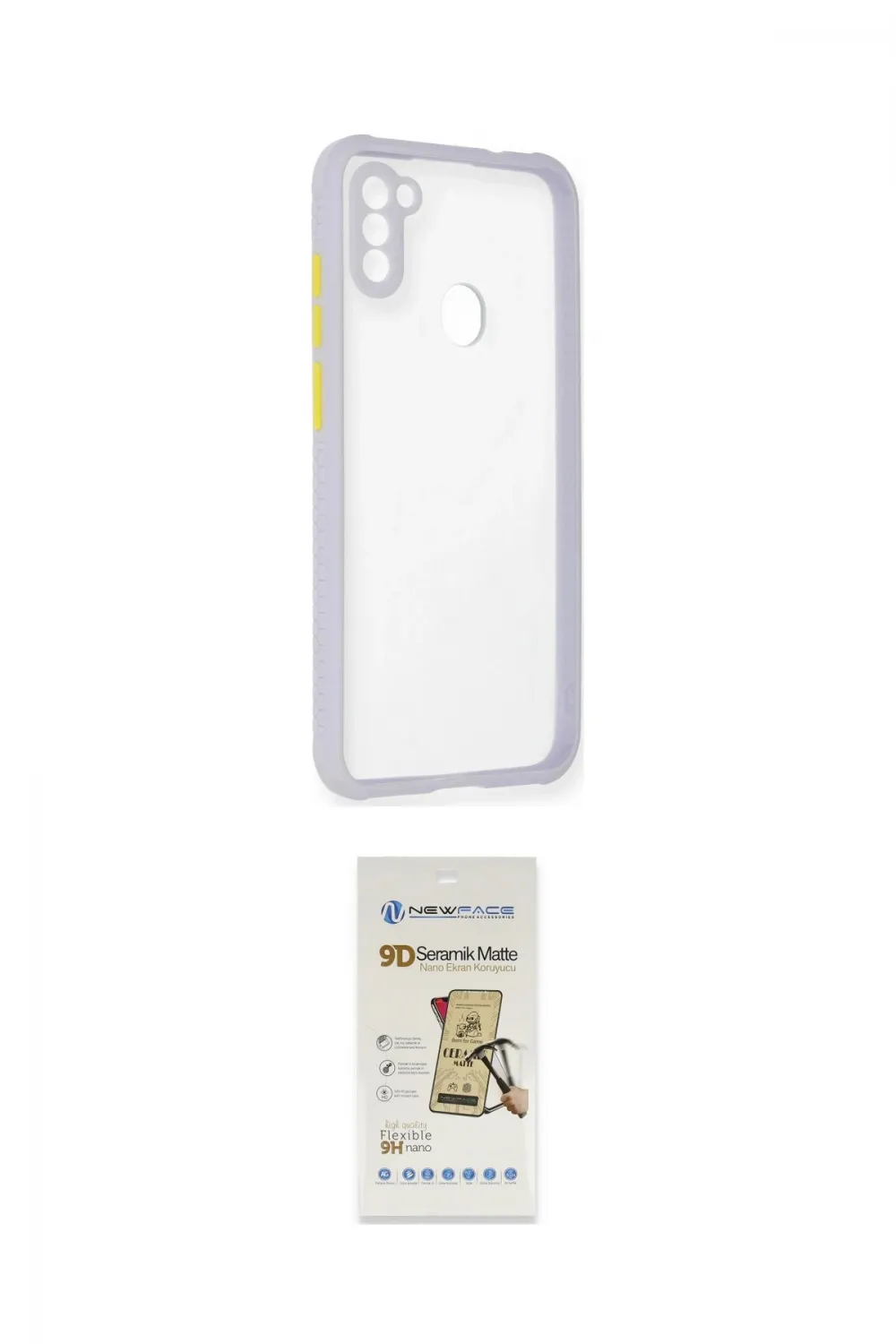 ieg™ Galaxy A11 Kılıf Nova Asil Özel Seri - Siyah Mat Seramik Nano Ekran Koruyucu