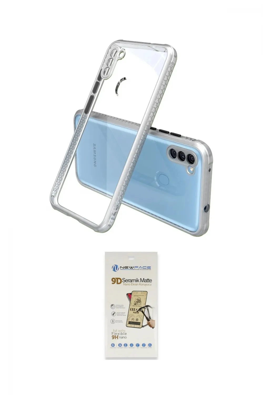 ieg™ Galaxy A11 Kılıf Nova Asil Özel Seri - Siyah Mat Seramik Nano Ekran Koruyucu