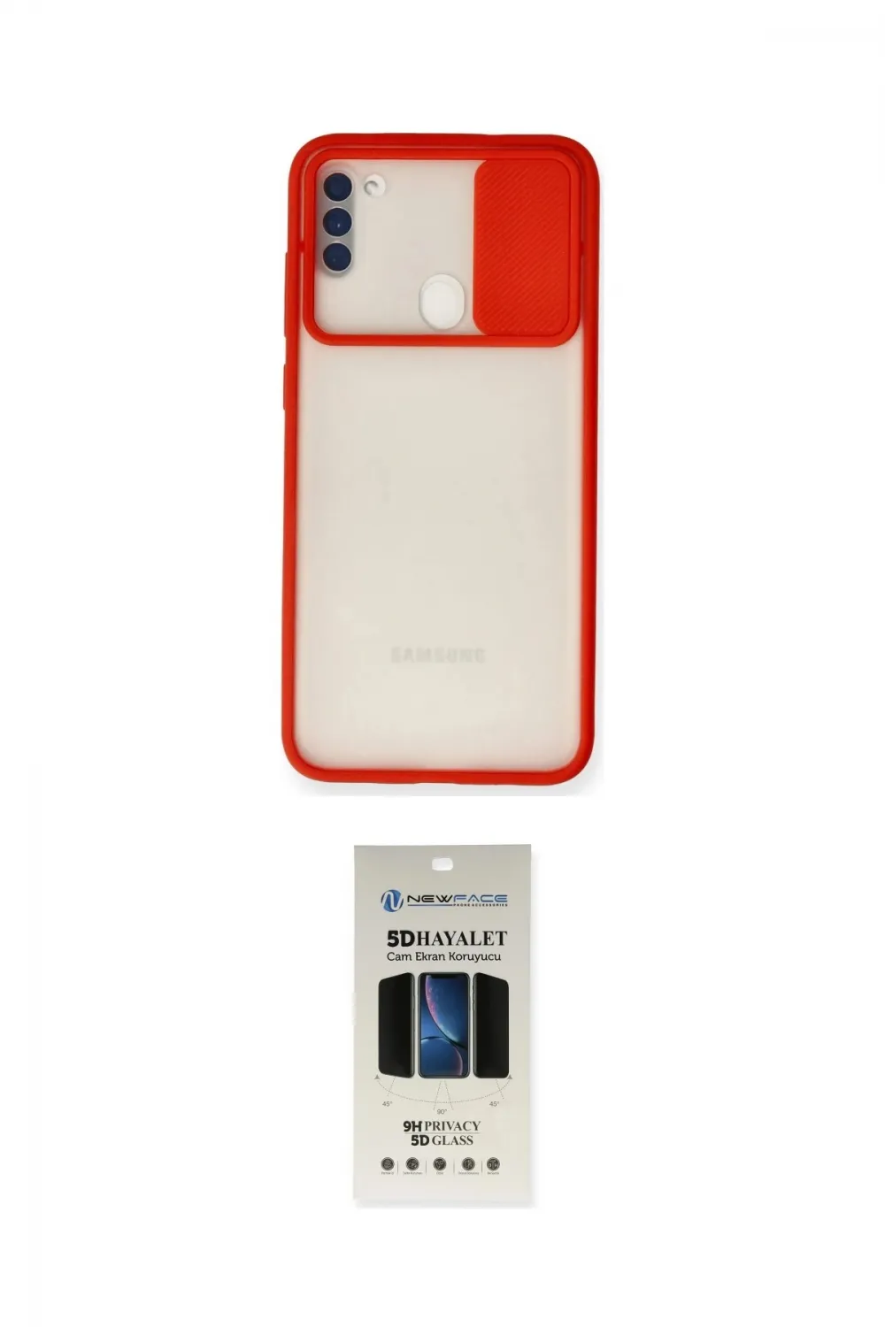 ieg™ Galaxy A11 Kılıf Vadi Çizgi - Siyah 5D Hayalet Cam Ekran Koruyucu