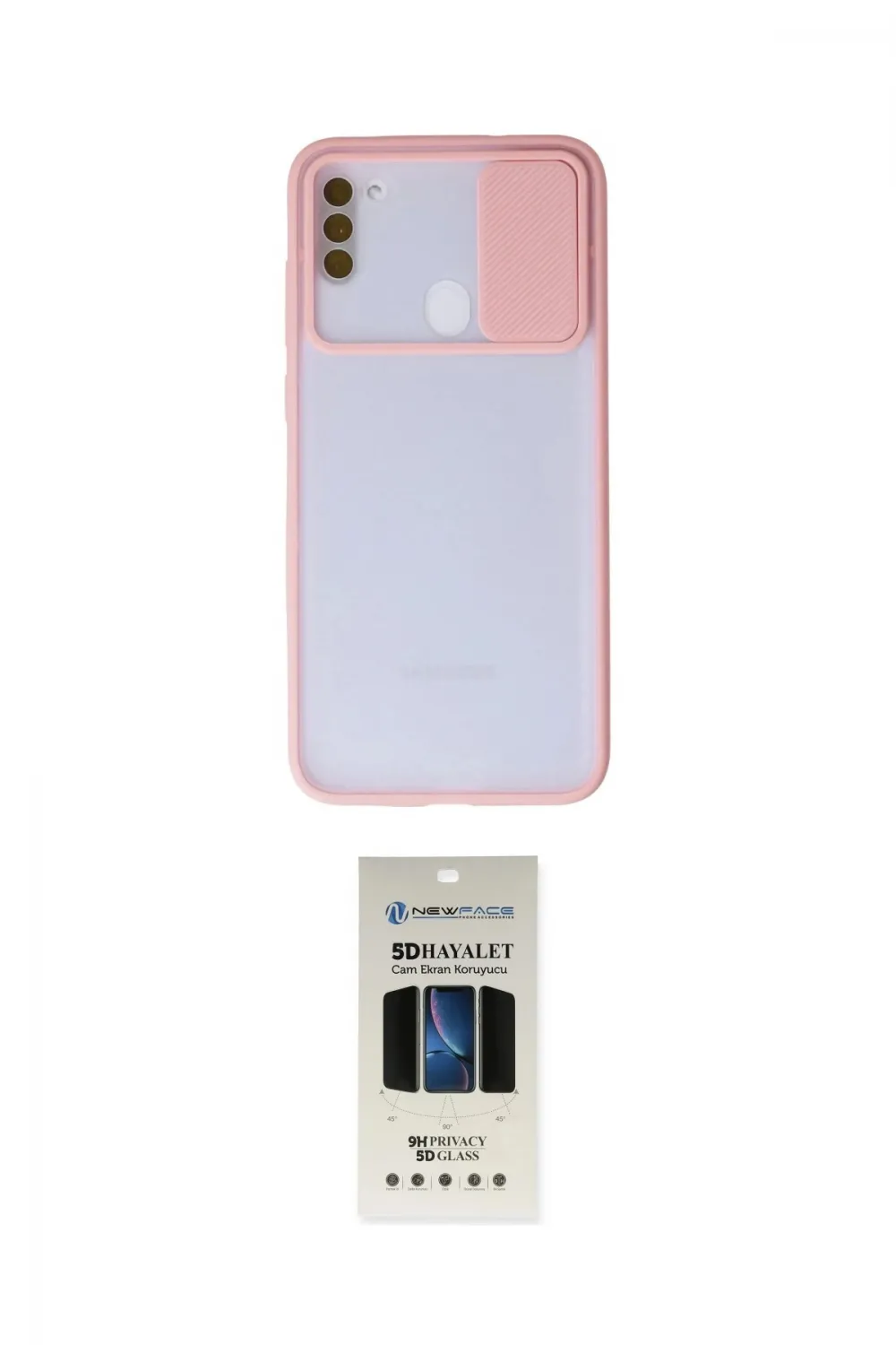 ieg™ Galaxy A11 Kılıf Vadi Çizgi - Siyah 5D Hayalet Cam Ekran Koruyucu