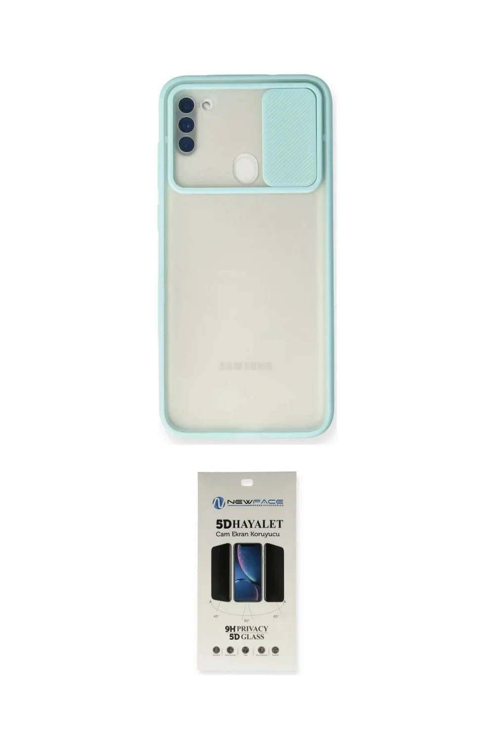 ieg™ Galaxy A11 Kılıf Vadi Çizgi - Siyah 5D Hayalet Cam Ekran Koruyucu