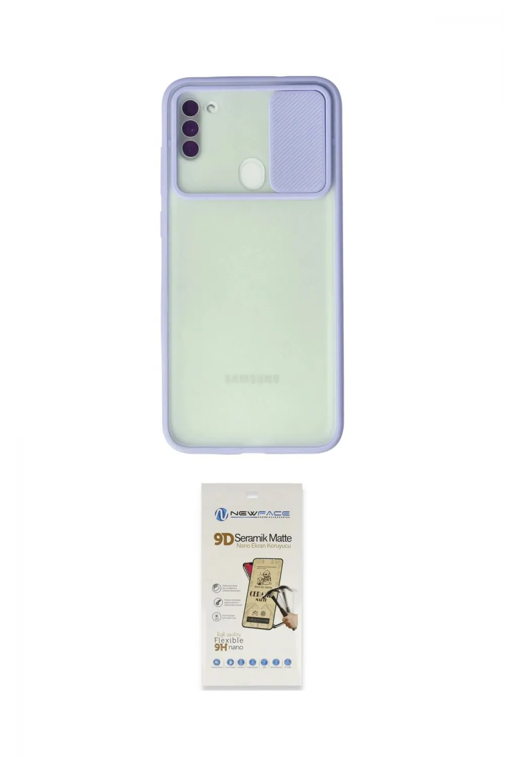 ieg™ Galaxy A11 Kılıf Vadi Çizgi - Siyah Mat Seramik Nano Ekran Koruyucu