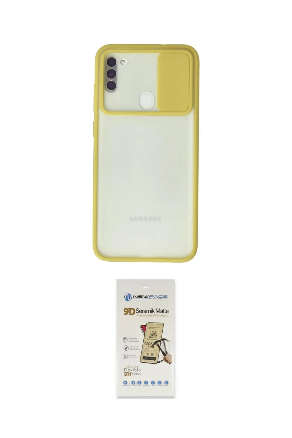 ieg™ Galaxy A11 Kılıf Vadi Çizgi - Siyah Mat Seramik Nano Ekran Koruyucu