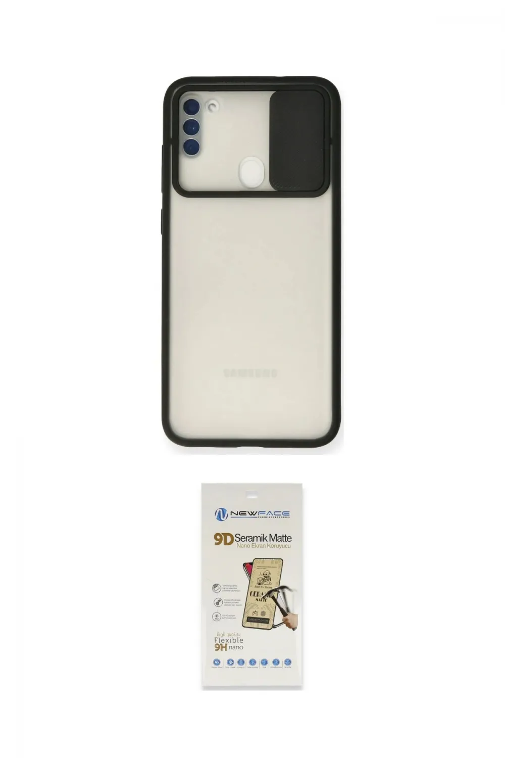 ieg™ Galaxy A11 Kılıf Vadi Çizgi - Siyah Mat Seramik Nano Ekran Koruyucu