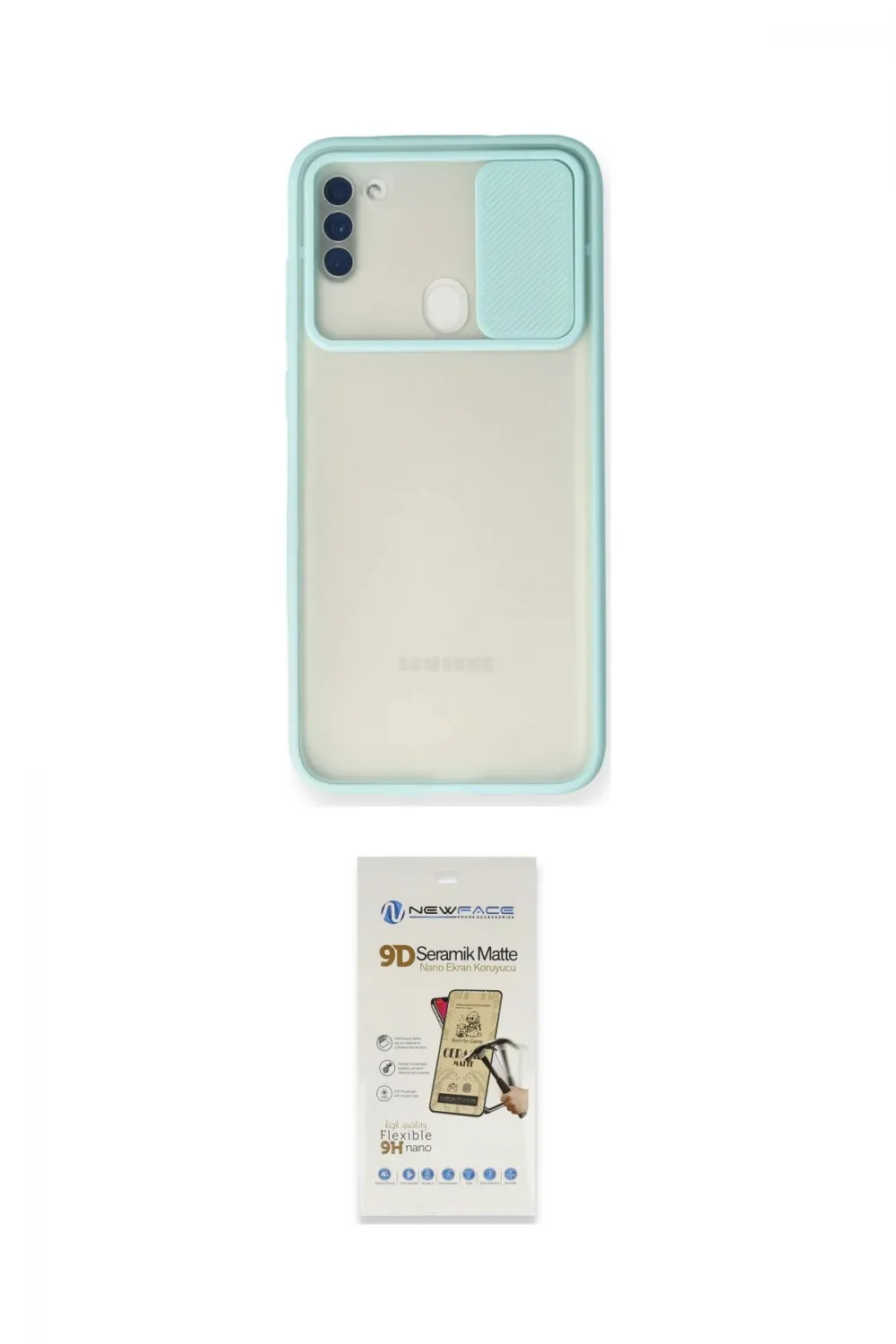 ieg™ Galaxy A11 Kılıf Vadi Çizgi - Siyah Mat Seramik Nano Ekran Koruyucu
