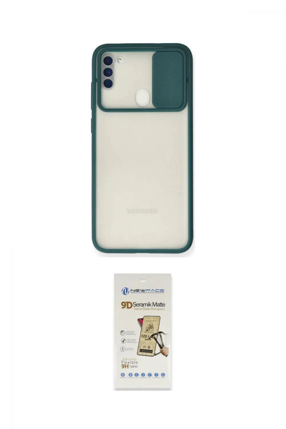 ieg™ Galaxy A11 Kılıf Vadi Çizgi - Siyah Mat Seramik Nano Ekran Koruyucu