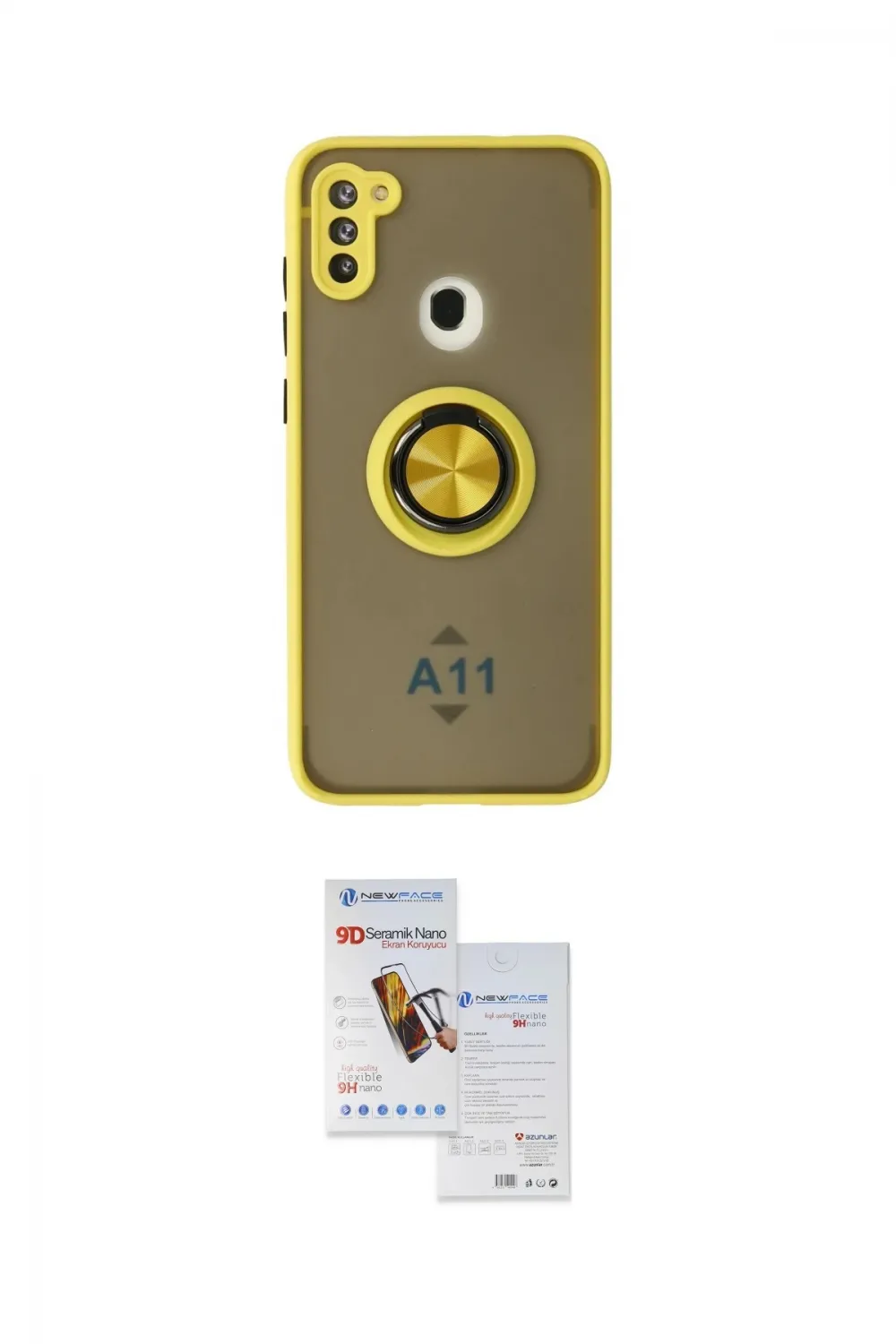 ieg™ Galaxy A11 Kılıf Yörünge Çizgi - Siyah Seramik Nano Ekran Koruyucu