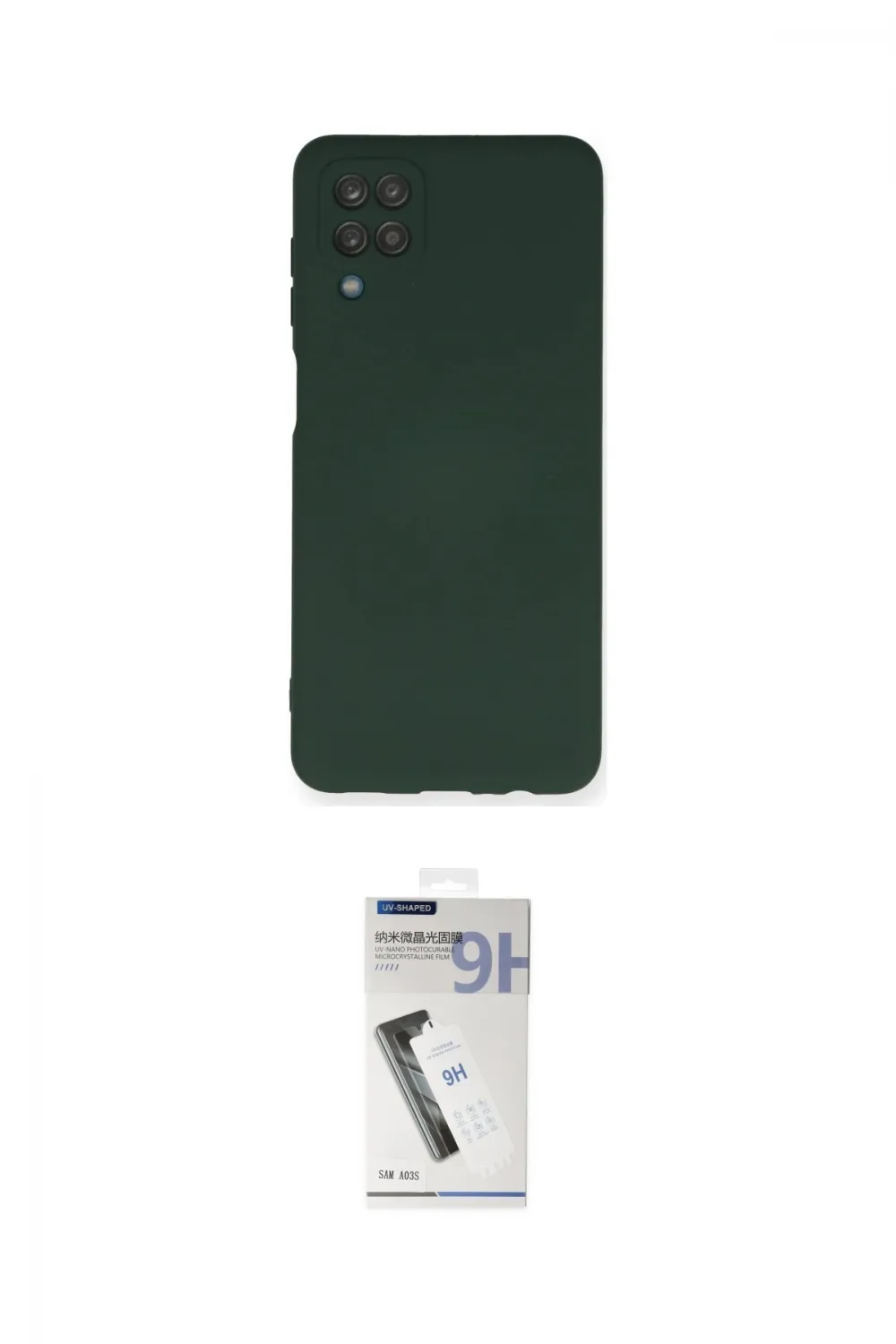 ieg™ Galaxy A12 Kılıf Ahenk Serisi - Şeffaf Uv Polymer Nano Ekran Koruyucu