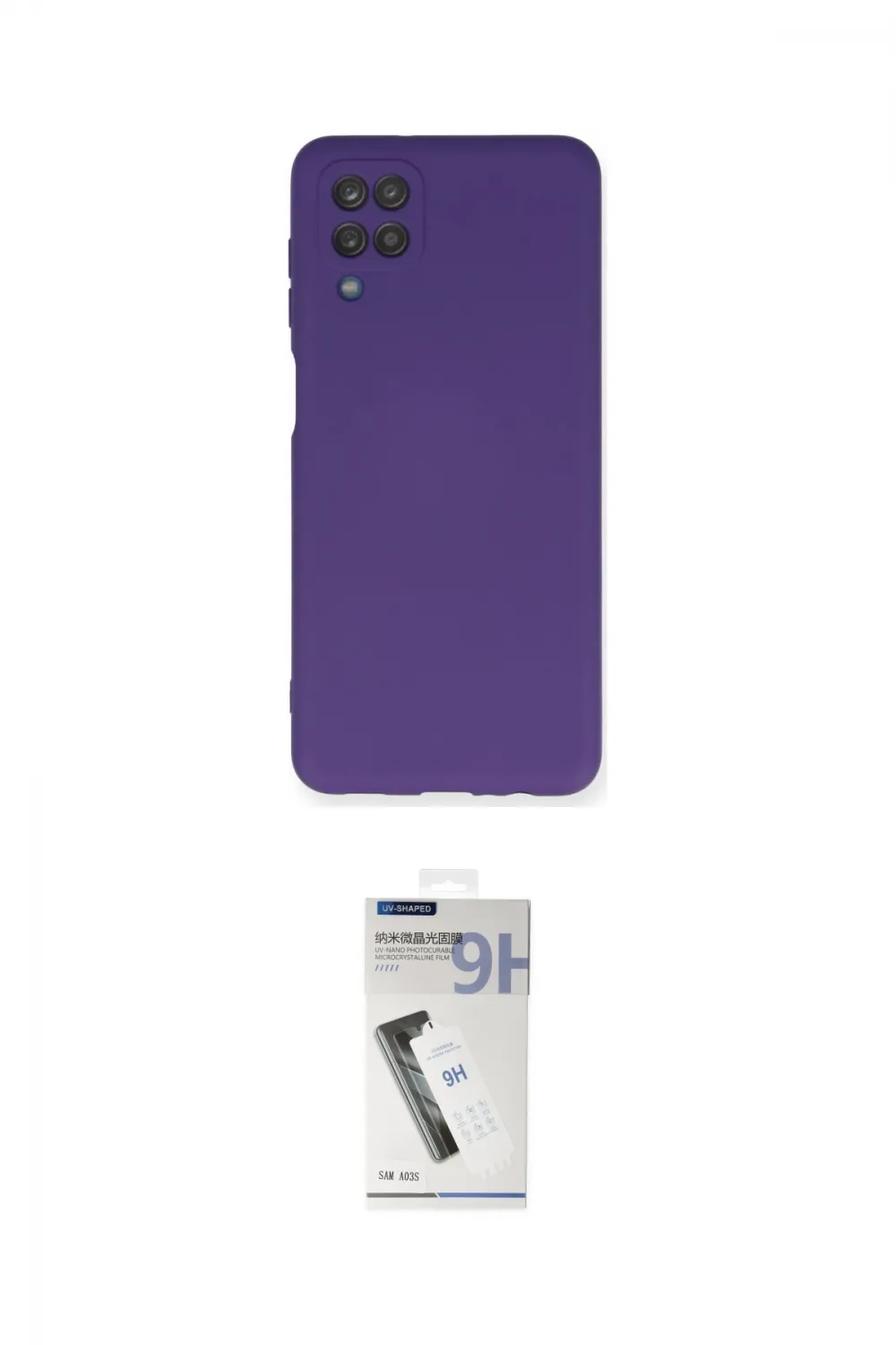ieg™ Galaxy A12 Kılıf Ahenk Serisi - Şeffaf Uv Polymer Nano Ekran Koruyucu