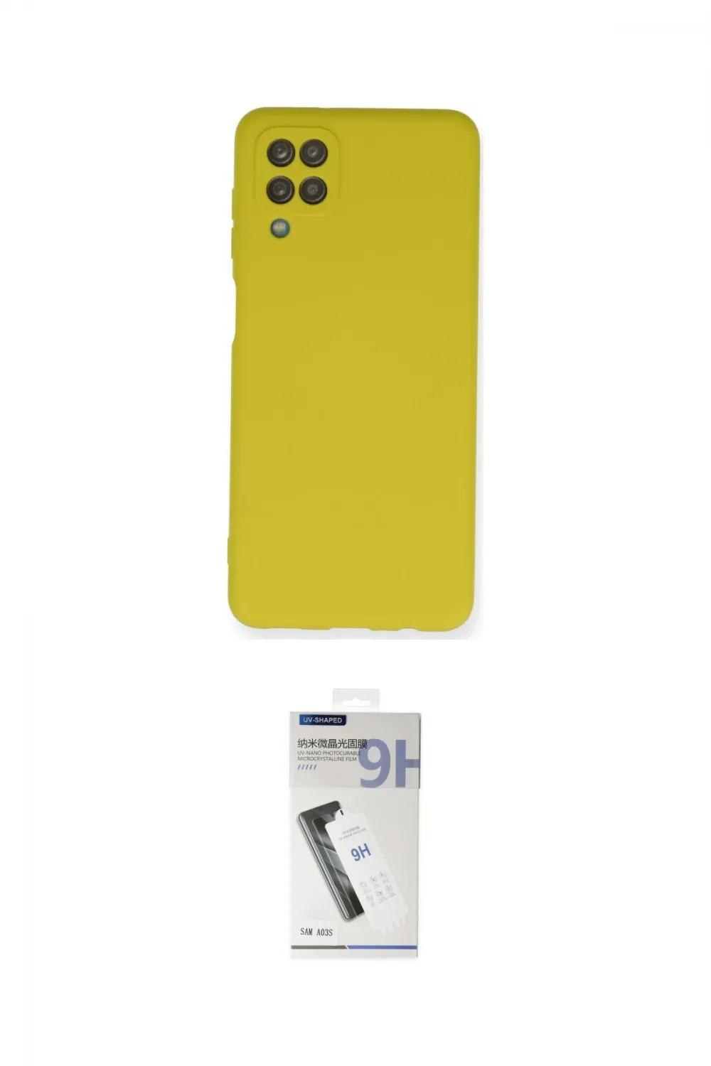 ieg™ Galaxy A12 Kılıf Ahenk Serisi - Şeffaf Uv Polymer Nano Ekran Koruyucu