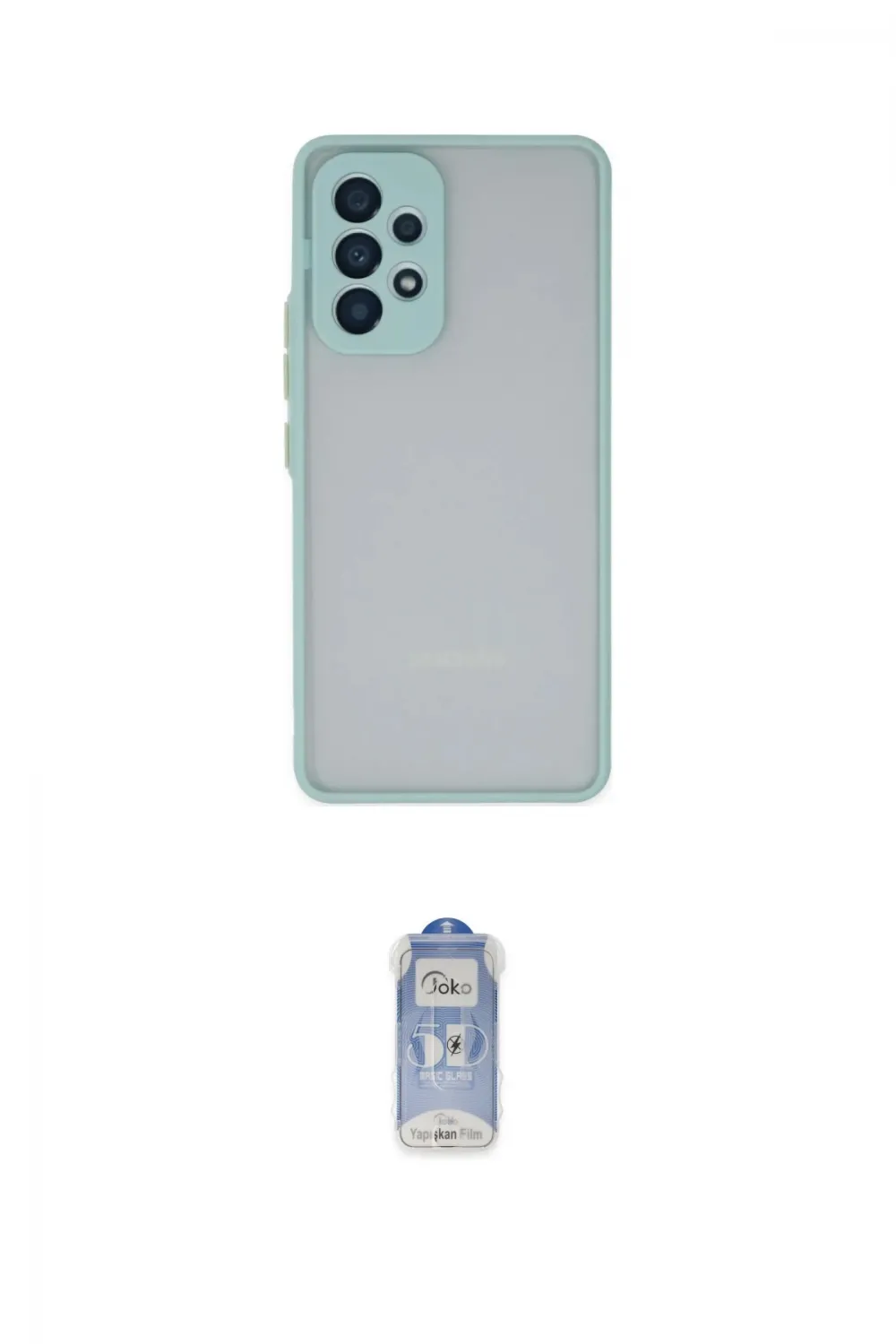 ieg™ Galaxy A13 4G Kılıf Ahenk Çizgi Serisi - Siyah Joko Magic 5D Cam
